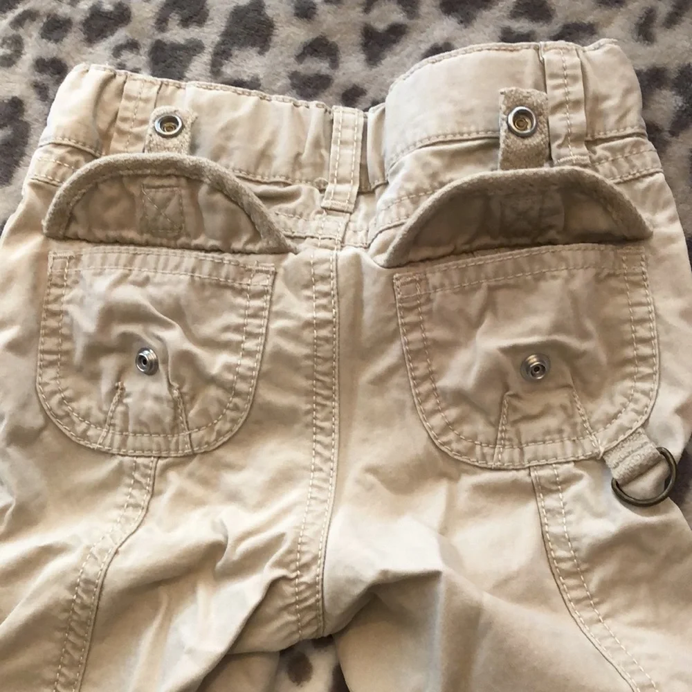 Old Navy Khaki Tan Crop Utility Pant 5 Pocket Size 2t